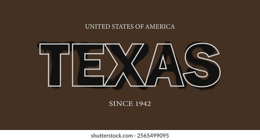 Urban typography university united states state vintage slogan print, 
highlighted grunge texture for graphic t-shirt or sweatshirt hoodie - Vector
