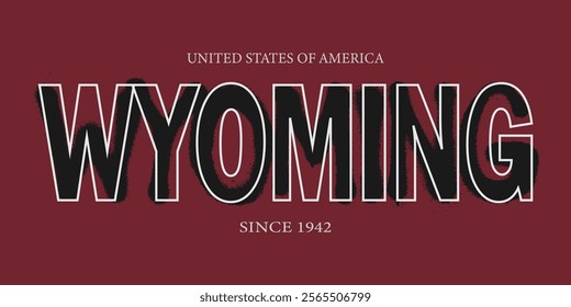 Urban typography university united states state vintage slogan print, 
highlighted grunge texture for graphic t-shirt or sweatshirt hoodie - Vector