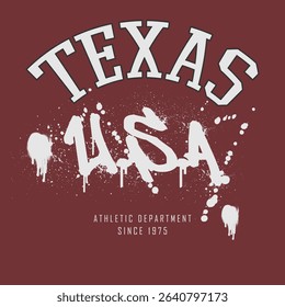 Urban typography and vintage typography college varsity slogan print for graphic tee t shirt or sweatshirt - Vector