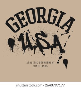 Urban typography and vintage typography college varsity slogan print for graphic tee t shirt or sweatshirt - Vector