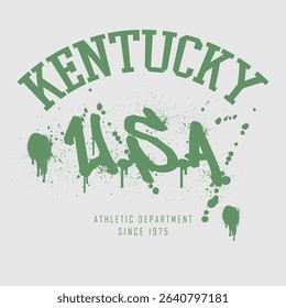 Urban typography and vintage typography college varsity slogan print for graphic tee t shirt or sweatshirt - Vector