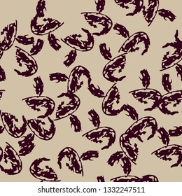 Urban UFO camouflage of various shades of beige and red colors. It is a colorful seamless pattern that can be used as a camo print for clothing and background and backdrop or computer wallpaper