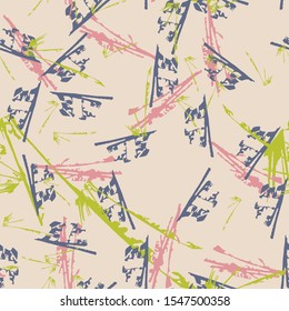Urban UFO camouflage of various shades of blue, beige, pink and green colors. It is a colorful seamless pattern that can be used as a camo print for clothing and background and backdrop or wallpaper