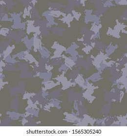 Urban UFO camouflage of various shades of grey, green, violet and pink colors. It is a colorful seamless pattern that can be used as a camo print for clothing and background and backdrop or wallpaper