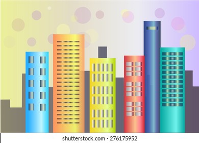 Urban vector background. Architectural landscape