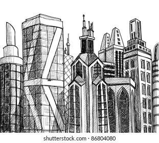 Urban vector buildings