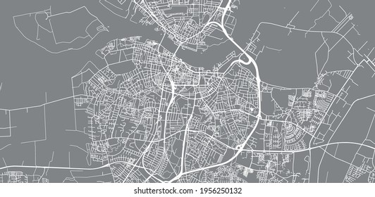 Mapa urbano vectorial de Aalborg, Dinamarca