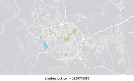 Urban vector city map of Abha, Saudi Arabia, Middle East