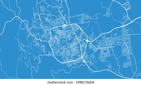 Urban vector city map of Abha, Saudi Arabia, Middle East