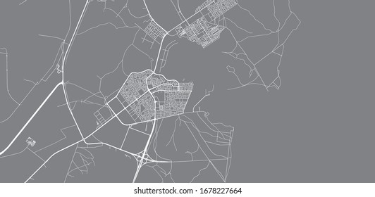 Stadtplan der städtischen Vektorillustration Al Khor, Katar