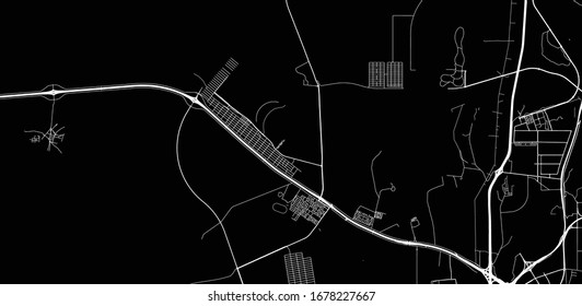 Urban vector city map of Al Shahaniya, Qatar
