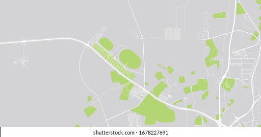 Urban vector city map of Al Shahaniya, Qatar
