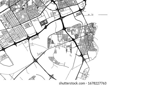 Mapa urbano vectorial de Al Wakrah, Qatar