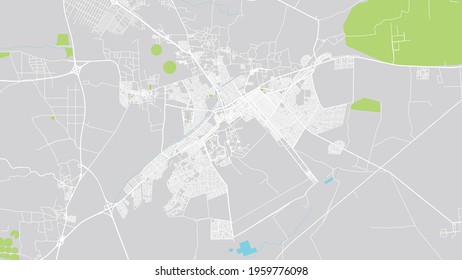 Urban vector city map of Al Kharj, Saudi Arabia, Middle East