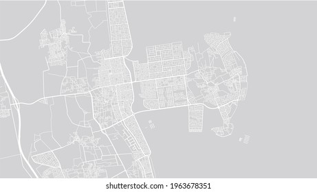 Mapa urbano vectorial de Al Qatif, Arabia Saudita, Oriente Medio