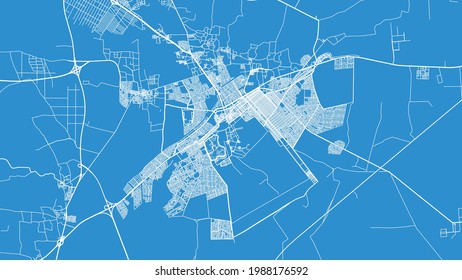 Urban vector city map of Al Kharj, Saudi Arabia, Middle East