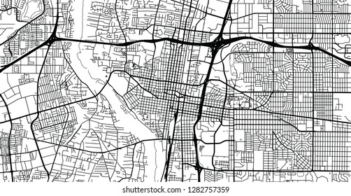 Urban vector city map of Albuquerque, New Mexico, United States of America