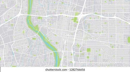 Urban vector city map of Albuquerque, New Mexico, United States of America