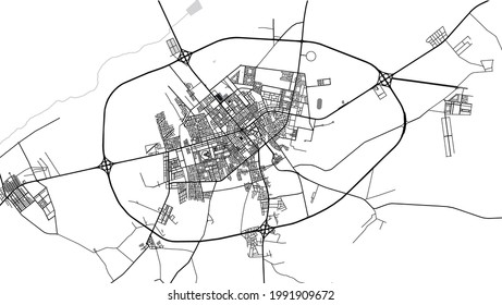 Urban vector city map of Ar Rass, Saudi Arabia, Middle East