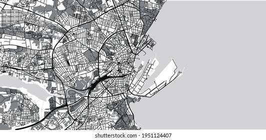 Urban vector city map of Artus, Denmark