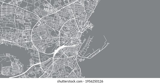 Urban vector city map of Artus, Denmark
