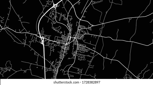 Urban Vector City Map Of Augusta, USA. Maine State Capital