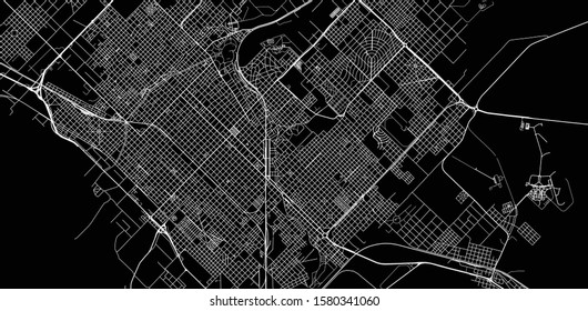 Urban vector city map of Bahia Blanca, Argentina