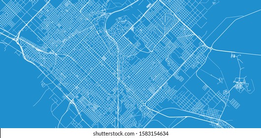 Urban vector city map of Bahia Blanca, Argentina