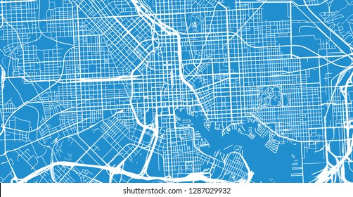 Urban Vector City Map Balitmore Maryland Stock Vector (Royalty Free ...