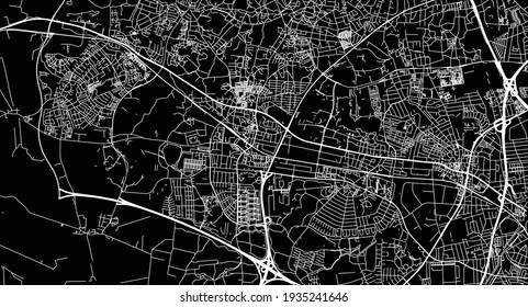 Urban vector city map of Ballerup, Denmark