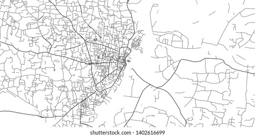 Urban vector city map of barisal, Bangladesh