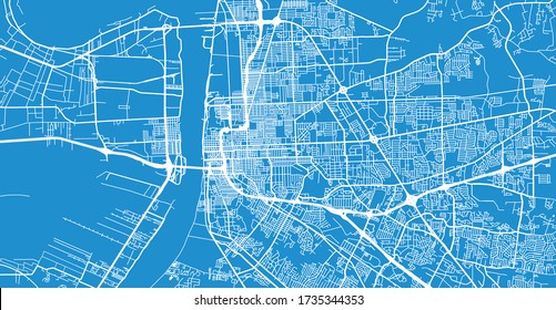 Urban Vector City Map Of Baton Rouge, USA. Louisiana State Capital