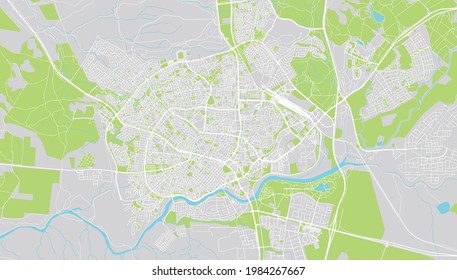 Urban vector city map of Be'er Sheva, Israel, middle east