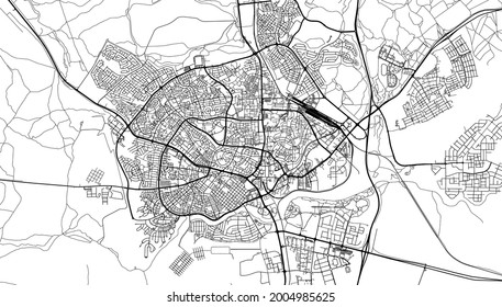 Urban vector city map of Be'er Sheva, Israel, middle east