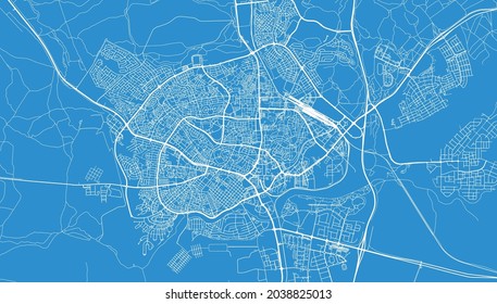 Urban vector city map of Be'er Sheva, Israel, middle east