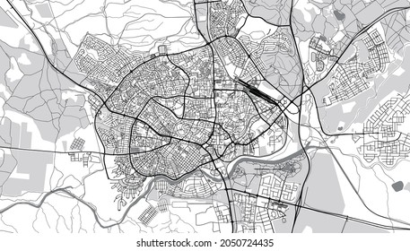 Mapa urbano vectorial de Be'er Sheva, Israel, oriente medio