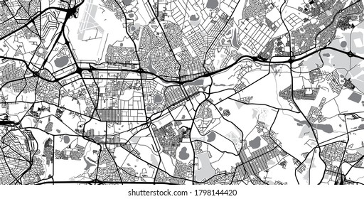 Mapa urbano vectorial de Benoni, Sudáfrica