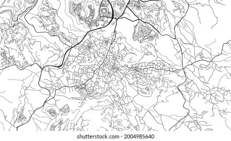 Urban Vector City Map Of Bethlehem, Palestine, Middle East