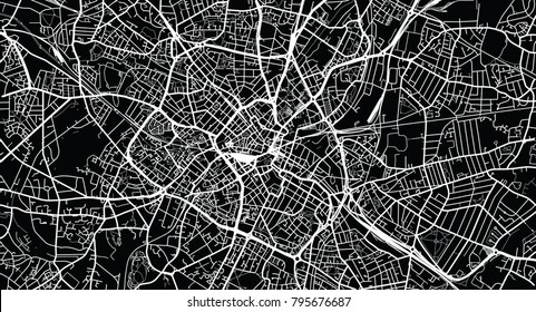 Urban Vector City Map Of Birmingham, England