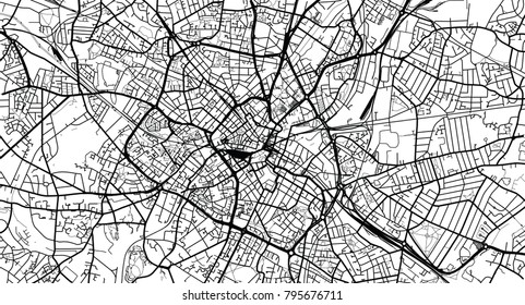 Mapa urbano vectorial de Birmingham, Inglaterra