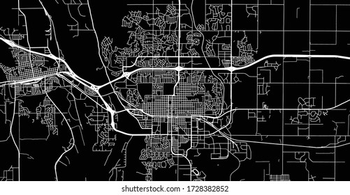 Urban Vektor Stadtplan von Bismarck, USA. Staatshauptstadt Nord-Dakota