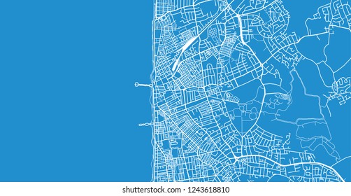 Urban vector city map of Blackpool, England