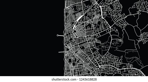 Urban vector city map of Blackpool, England