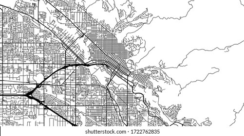 Urban vector city map of Boise, USA. Idaho state capital