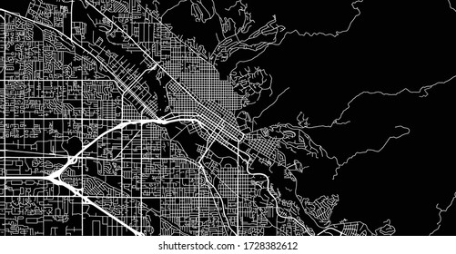 Urban vector city map of Boise, USA. Idaho state capital