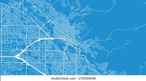 Urban vector city map of Boise, USA. Idaho state capital