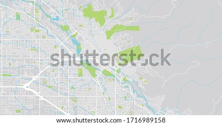 Urban vector city map of Boise, USA. Idaho state capital