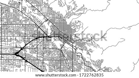Urban vector city map of Boise, USA. Idaho state capital