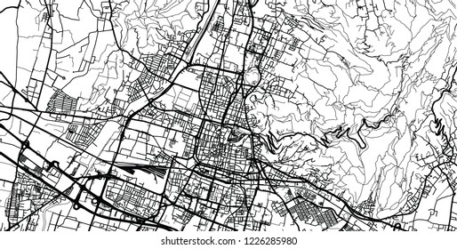 Urban vector city map of Brescia, Italy