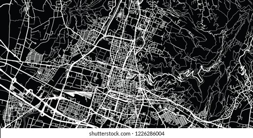 Urban vector city map of Brescia, Italy